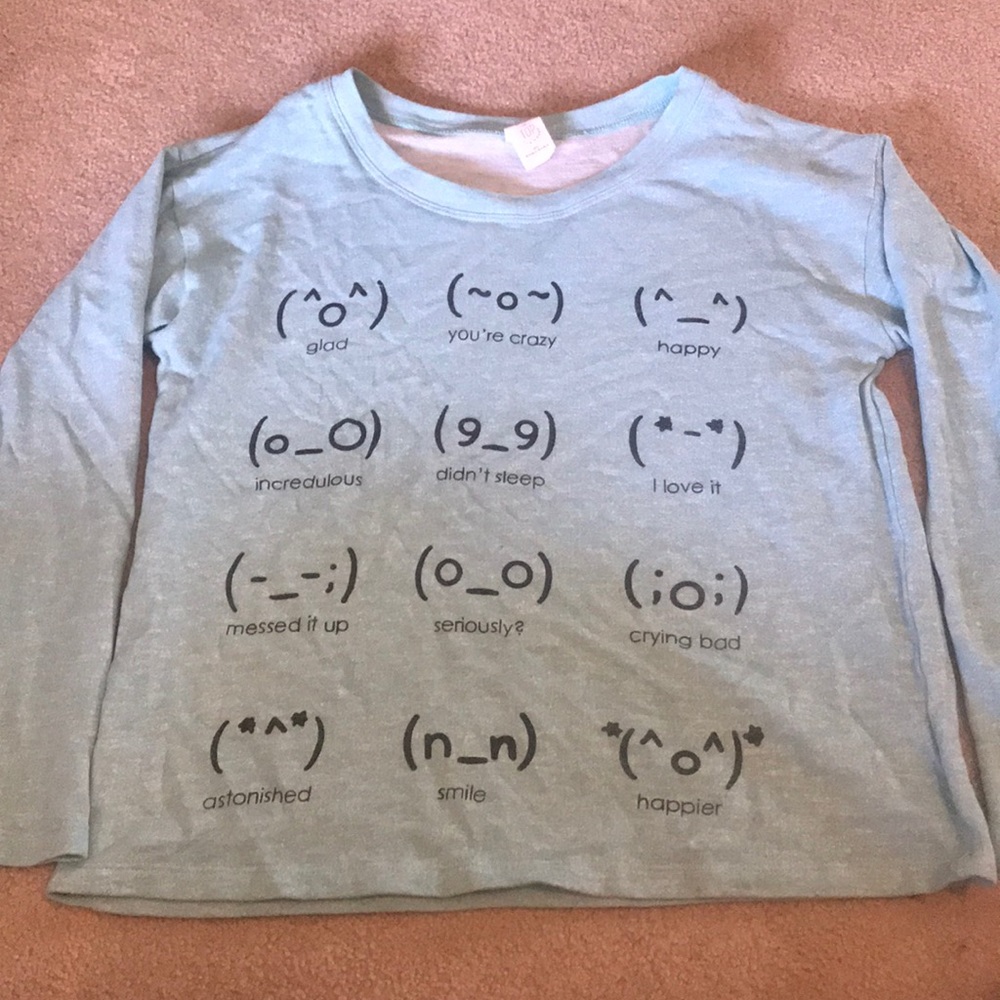 Girls emoticon sweatshirt